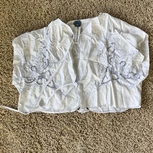 White Embroidered Women's Blouse